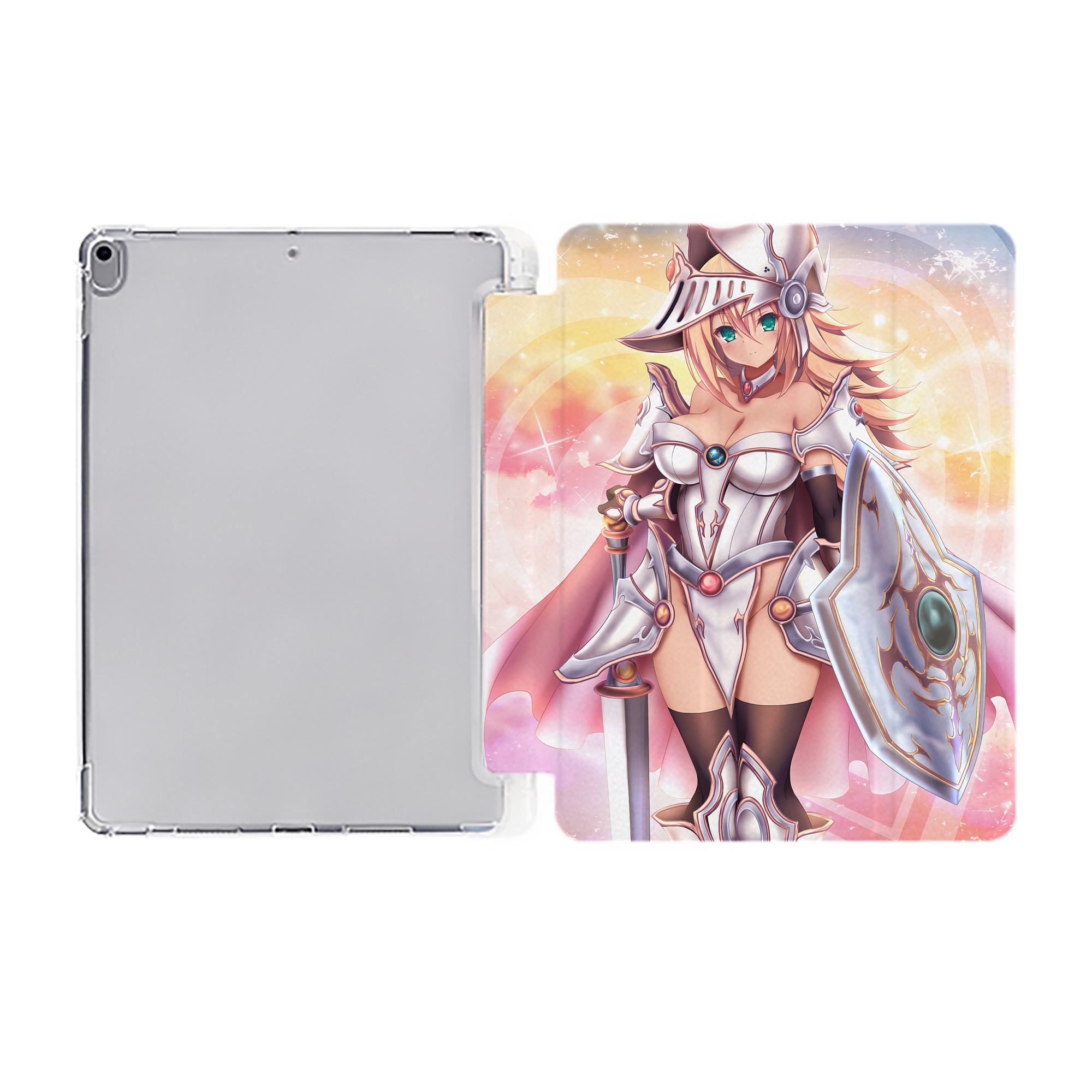 （画像用） 遊☆戯☆王 Yu-Gi-Oh! IPad ケース ペン収納付き 三つ折りスタンド PUレザー×シリコン 対応機種9.5/10.5/10.9インチ
